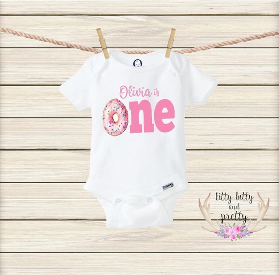 Donut Birthday Onesie Doughnut Birthday Outfit Donut 1st Etsy