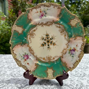 Antique Gorgeous Hand Painted Plate