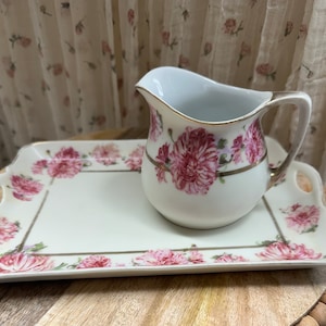 Antique Bavaria Tray and Creamer / Pitcher