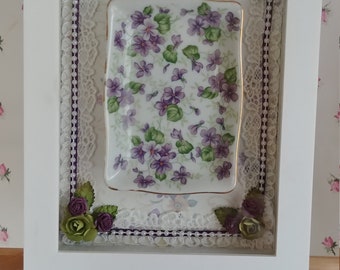 Vintage Dish Shadow Box