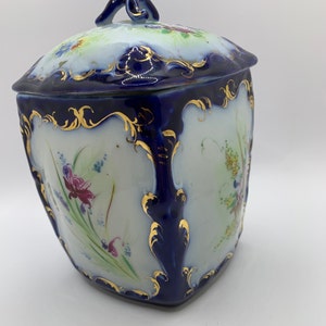 Antique Porcelain Biscuit/Cracker Jar