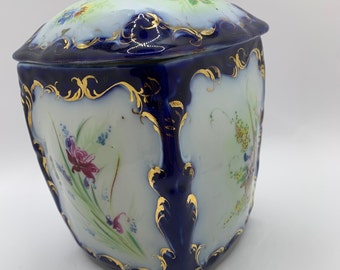 Antique Porcelain Biscuit/Cracker Jar