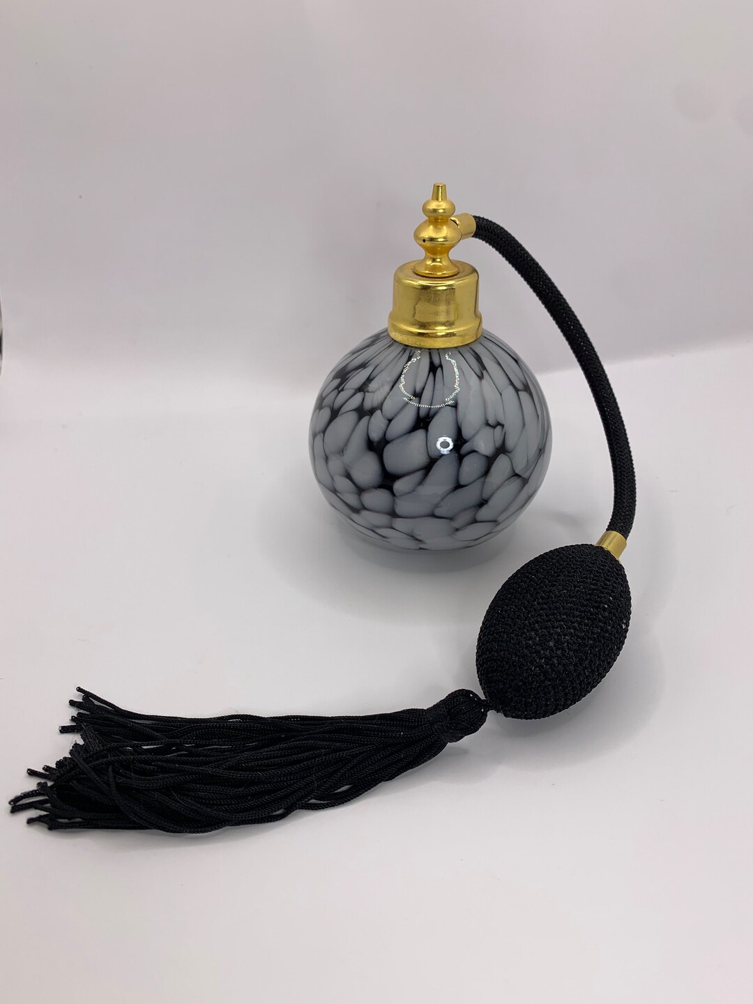 Vintage Black & White Perfume Bottle Etsy