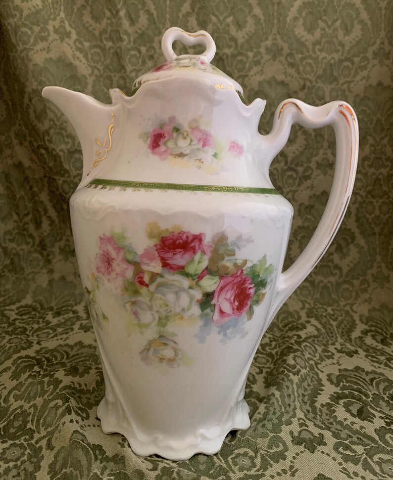 Antique KPM Germany Chocolate Pot Etsy