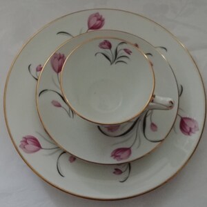 Beautiful Trio Staffordshire Teacup Set