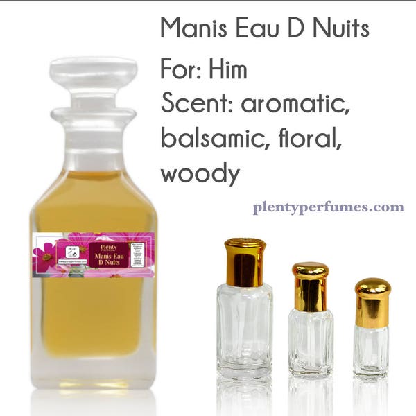 MANIS NUITS D EAU Swiss Arabian - pour hommes - aromatique, balsamique, floral, boisé - concentré Arabian Attar huile de parfum 3ml / 6ml / 8ml 521