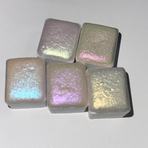 5 Color fairy collection set for Handmade color shift watercolor paints half pans in Tin case