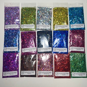 Chunky Holographic Glitter Mix 15 Color to choose nail art tumbler slime candle lipgloss resin epoxy
