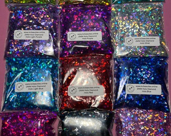 Solvent Resistant Holo Diamond shape 2mm Glitter Bulk Buy 3 get 1 Free Oz