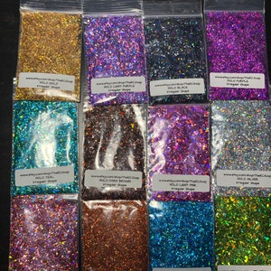 Holographic IRREGULAR SMALL Mylar Sheet Random Cut Size Flakes for nail decoration USA