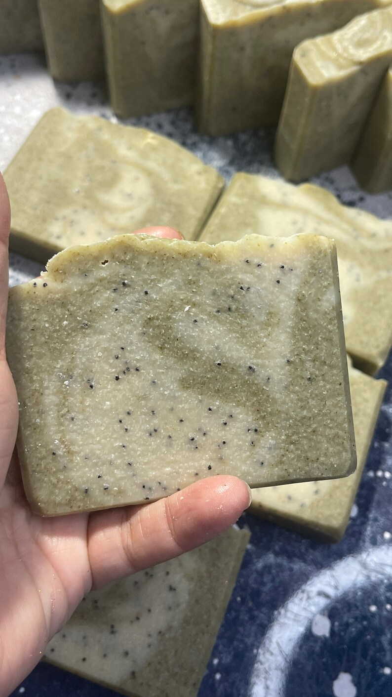 Handmade Artisan Eucalyptus & Spearmint Cold Process Soap Bar With Shea ...