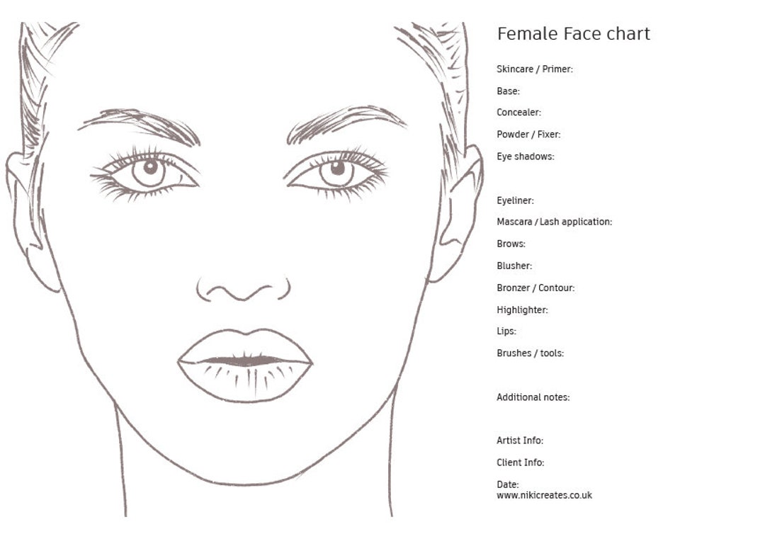 FACECHART | Face Chart Makeup Art by Liza Kondrevich