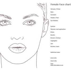 Carnet de visages pour pratiquer le maquillage: 100 feuilles de modèle |  Dessin de Visage blanc | Cahier de Maquilleur et maquilleuse