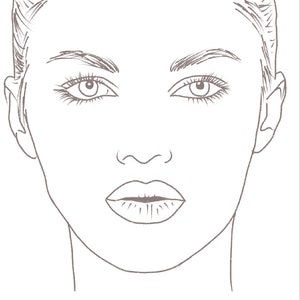 Face Chart Blank A4 Digital