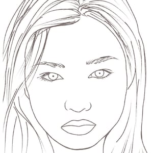 Face Chart Blank Design A4 Digital