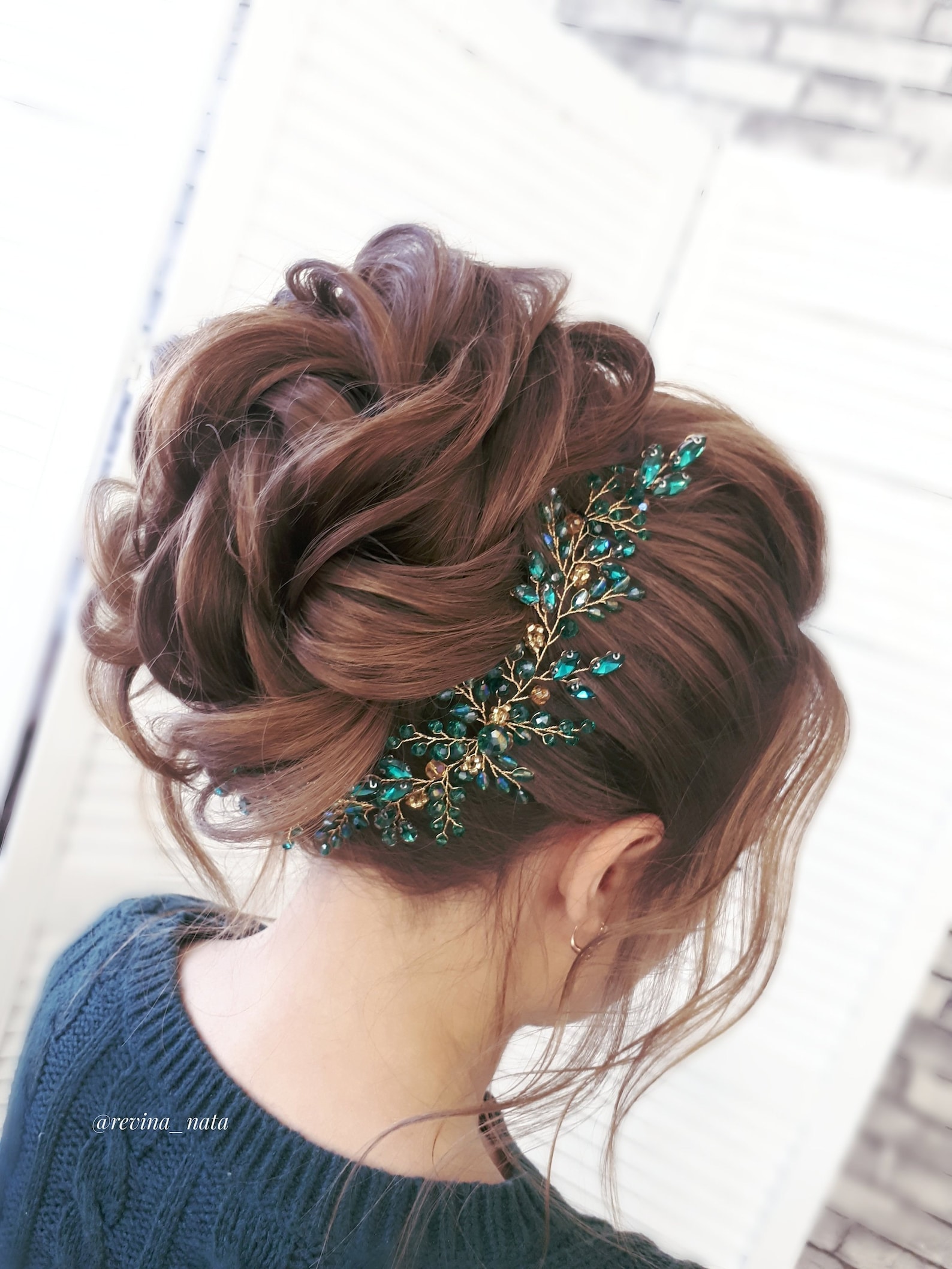 Haarschmuck Smaragdgrün
