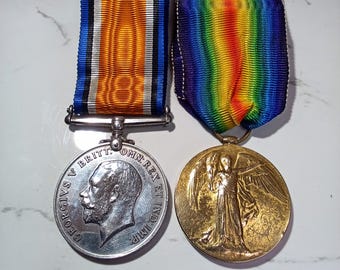 WW1 pair War Medal & Victory Medal awarded to 61015 CPL. W.R.NOBLE Lanc.Fus.