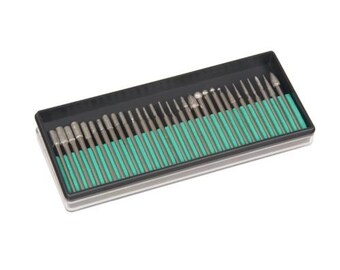 30 pack Micro Diamond Burr Set 150 Grit Fits Mini Rotary Drill tools (7-8)