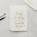 Favourite Human Gold Foil Birthday Card | Boyfriend Birthday Card | Card for her | Card for boyfriend | Card for him | Cute birthday cards 