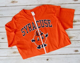 NEW Syracuse University Zip-Up Crop Tee (XL)