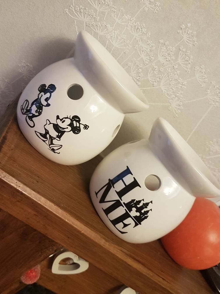 Wax melt burner.  Sketch. Home gift. Candle Holder. Mickey. Minnie. M…