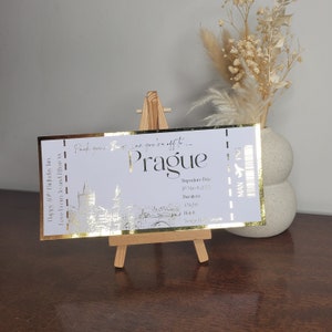 Vale de regalo, Vale de vacaciones, Revelación de vacaciones, Viaje sorpresa, Vacaciones de regalo, Boleto de aluminio, Regalo personalizado,
