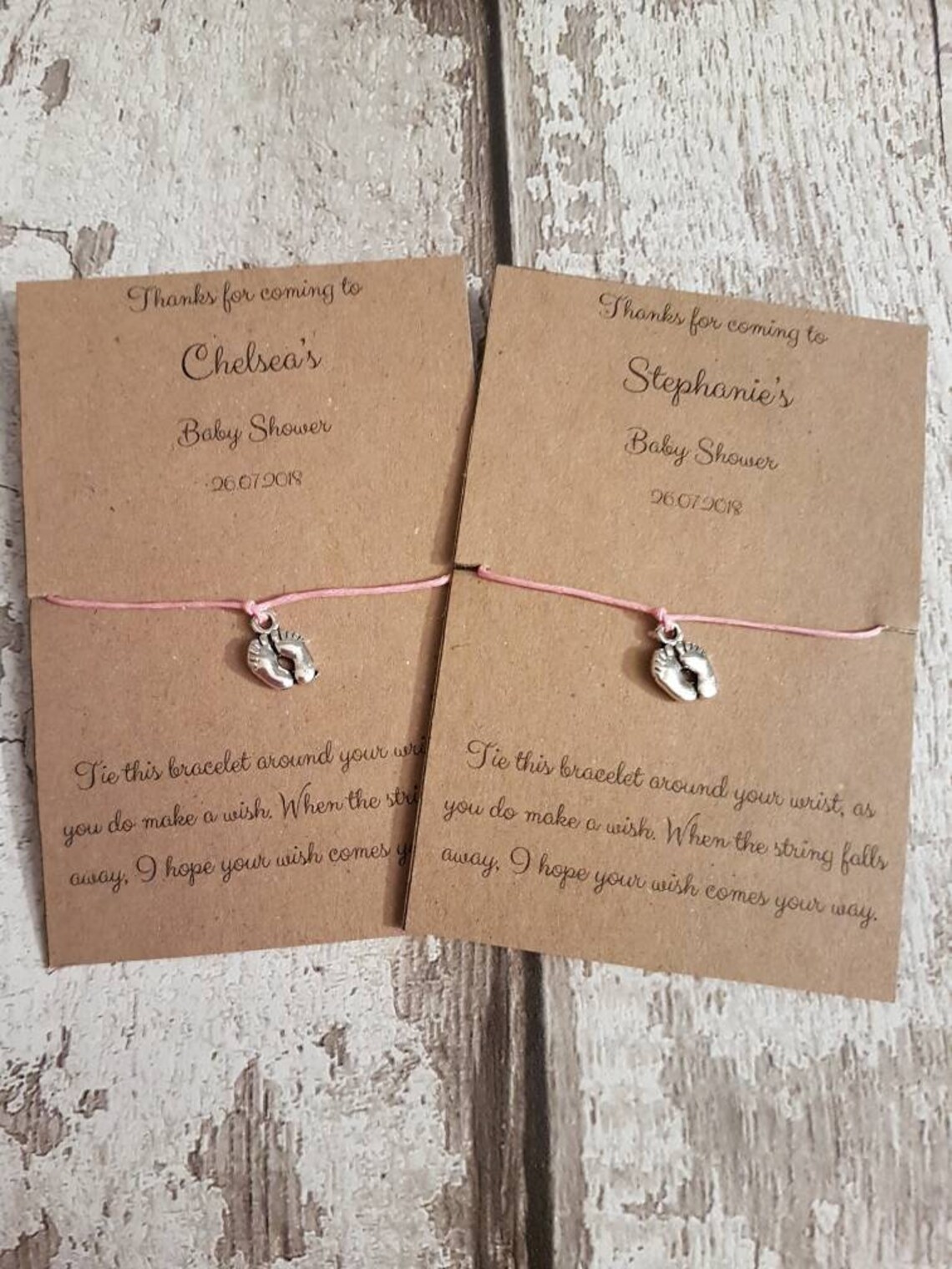 Baby Shower Wish Bracelet Etsy