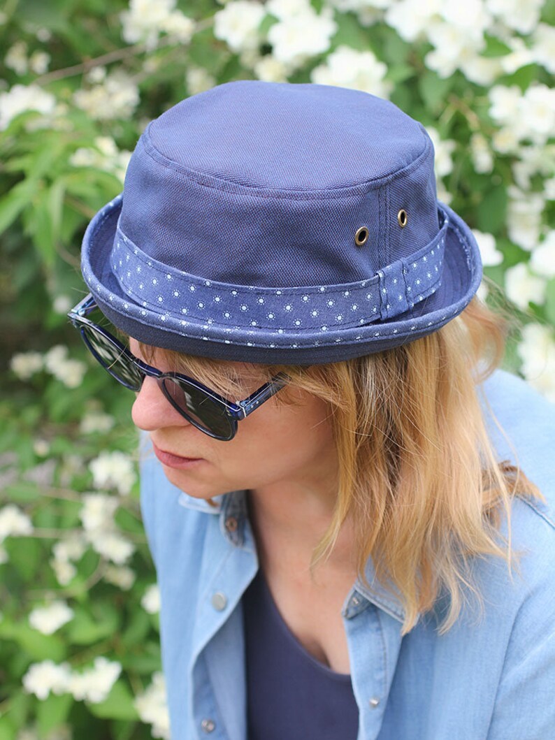 Summer cotton pork pie bucket hat PPH03 Etsy