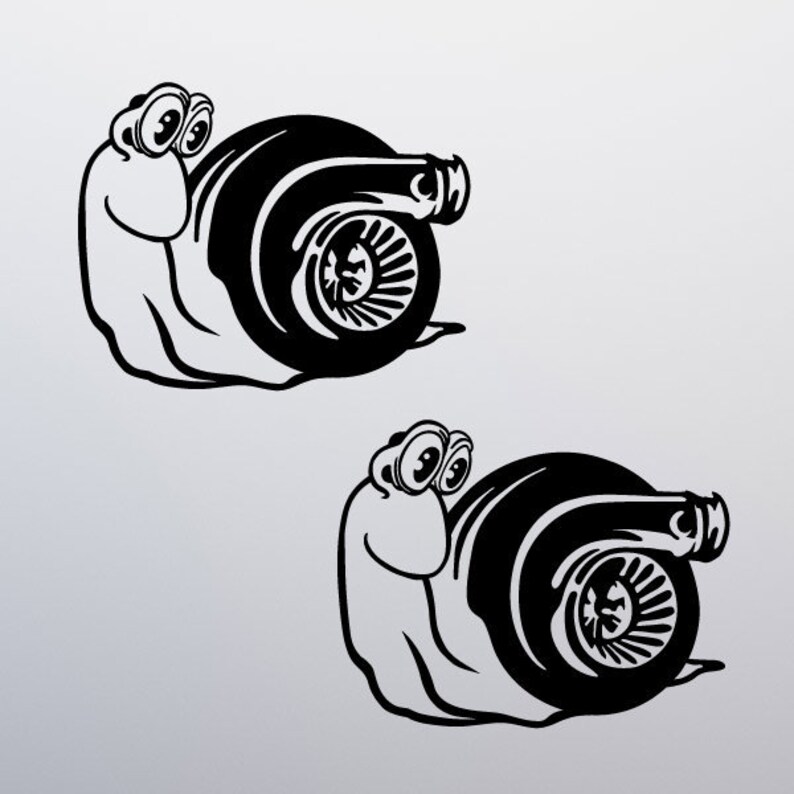 2x Turbo Snail Car Decals Vinyl Sticker Window Bumper Etsy