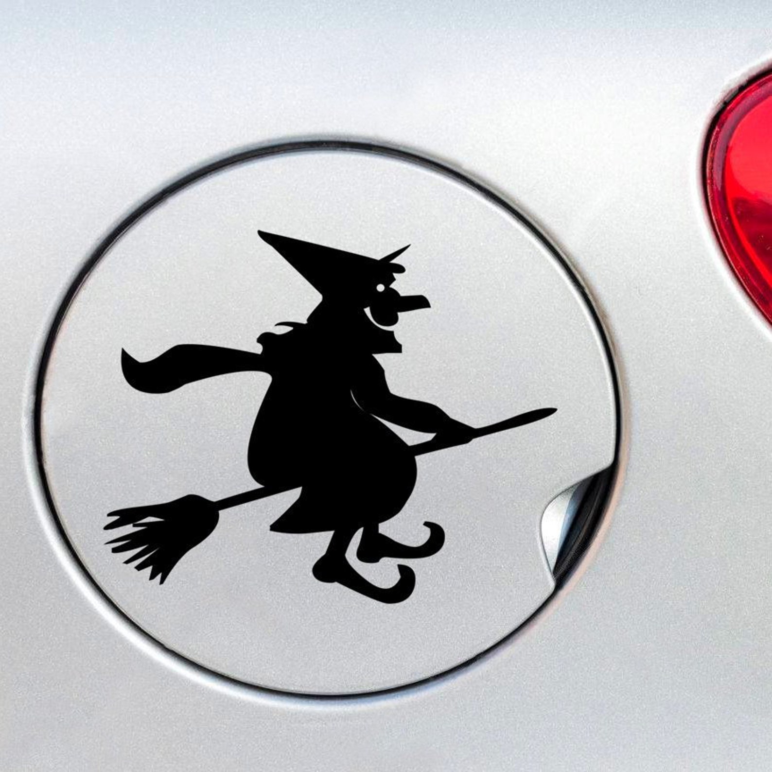 Funny Witch Fuel Cap Decal Car Vinyl Sticker Window Etsy
