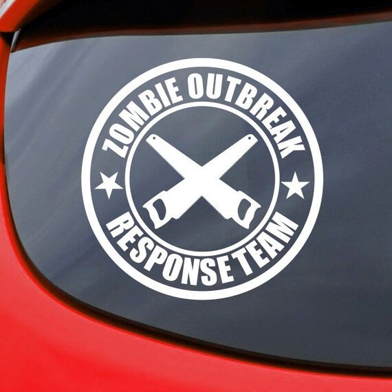 ZOMBIE OUTBREAK RESPONSE TEAM STICKER DECAL VINYL CAR THE WALKING DEAD BIOHAZARD