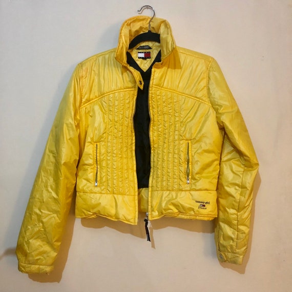 tommy hilfiger down jacket yellow