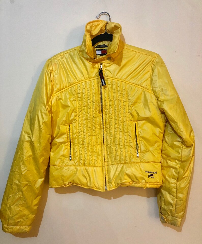 tommy hilfiger down jacket yellow