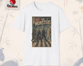 Camiseta com pôster vintage do filme Os Monstros | camiseta clássica de terror