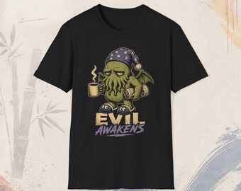 Camiseta com ilustração de Cthulhu Sonolento | O Mal Desperta