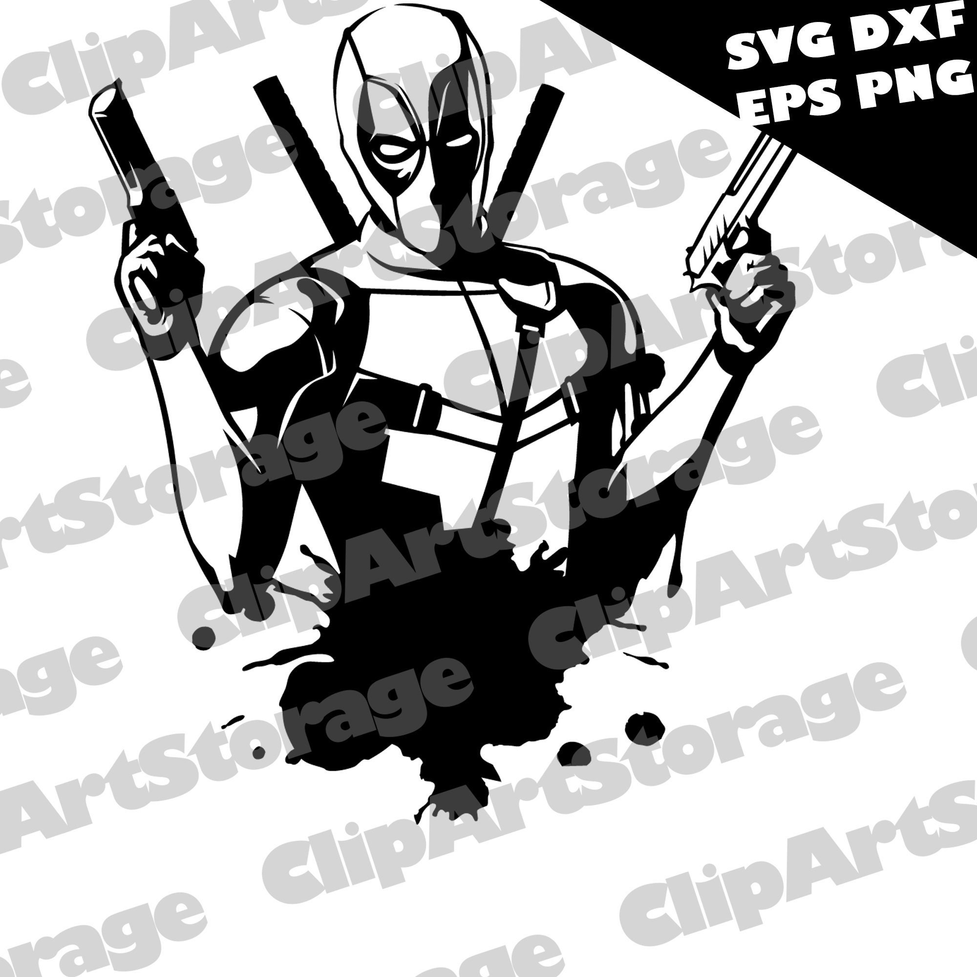 Deadpool svg Superheroes svg eps png dxf Instant download | Etsy