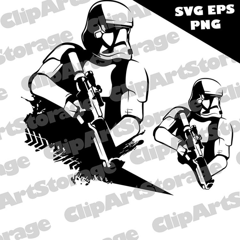 Storm Trooper Svg Star Wars Svg Eps Png Star Wars Vector Etsy