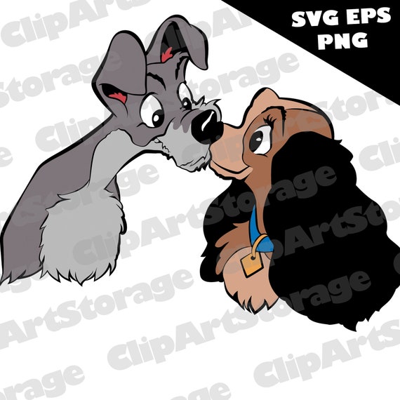 Download Lady and the Tramp svg eps png Disney svg disney dogs svg ...