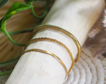 Filigraan armband 304 roestvrij staal vergulde slangenketting verstelbaar minimalistisch eenvoudig goud cadeau cadeau