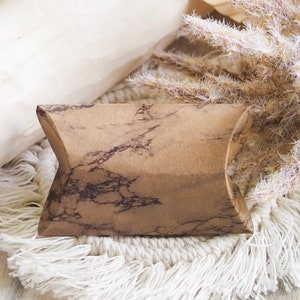 Schmuckpraline Geschenkverpackung Schmuckschachtel Geschenkbox aus Papier, Verpackungsschachtel, Karton, natur, marmoriert, Geschenk