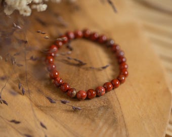 Pearl bracelet Aventurine bracelet Jasper 6 mm pearls gemstone bracelet energy bracelet gift lucky charm inner strength courage willpower