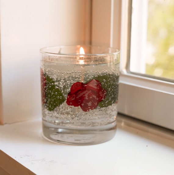 Gel Rose Jelly Scented Candle - Pieces