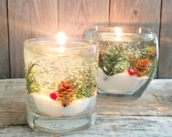 Winter Holiday Pine gel candle