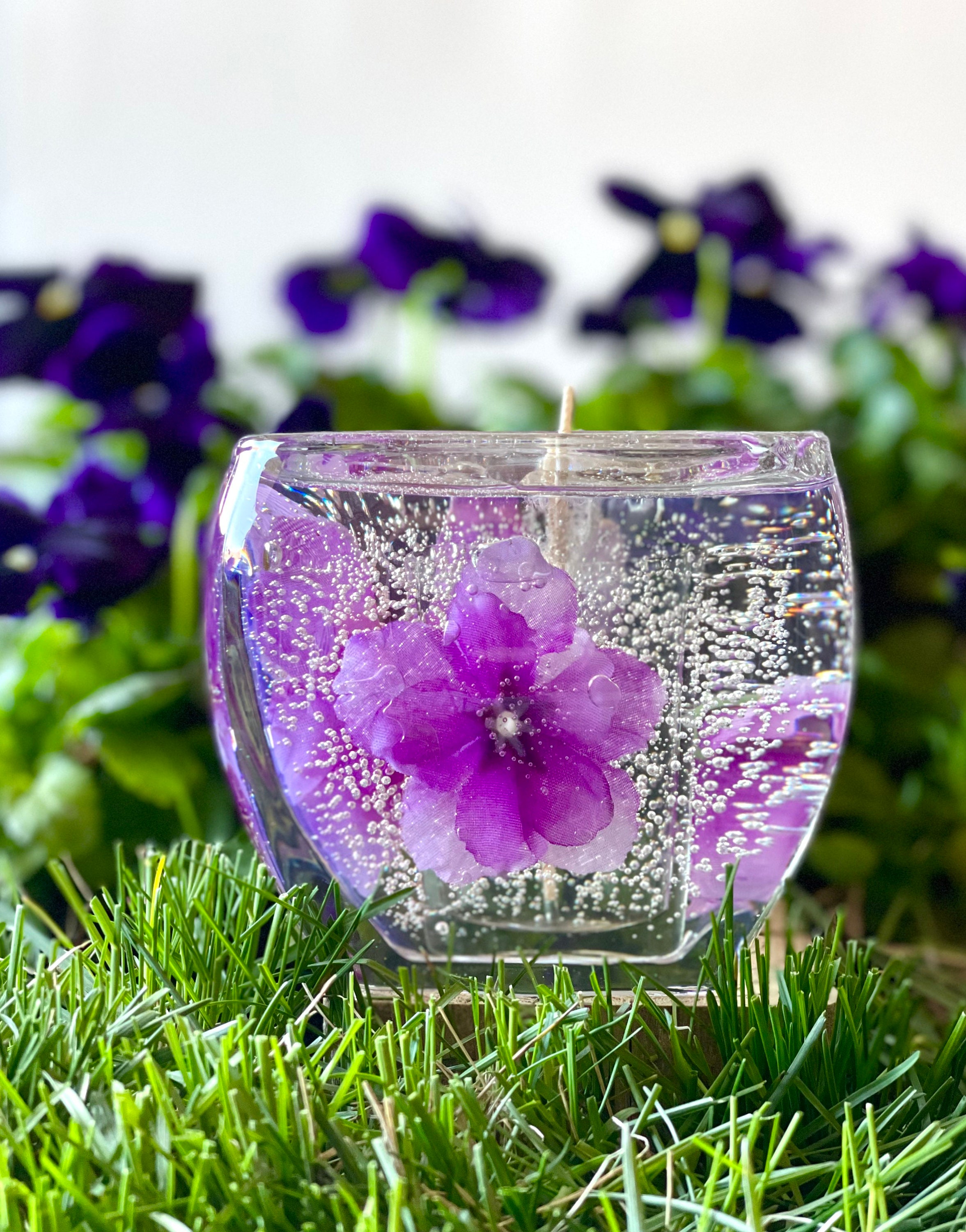 Glitter Gel Candle, Flower series - Shop Naminostudio Candles & Candle  Holders - Pinkoi