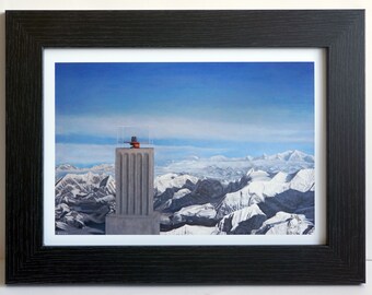 A4 framed print of &quot;Meeting Table&quot; oil on canvas painting