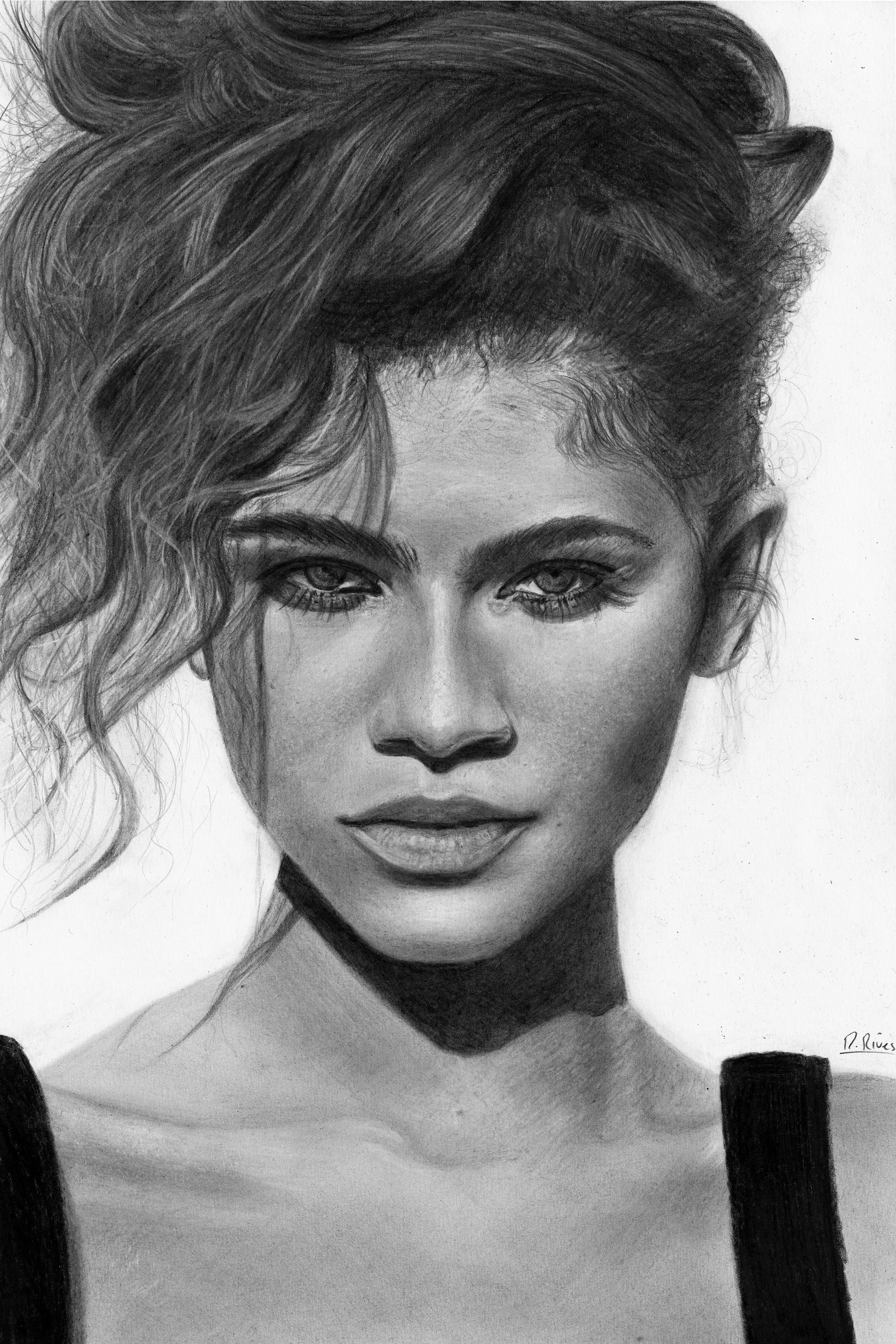 Zendaya pencil drawing  eBay