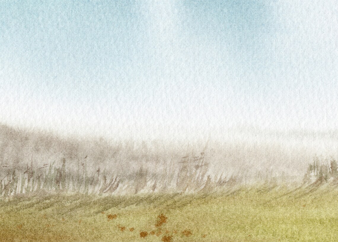 Abstract Watercolor Landscape Printable Art Watercolor Sky | Etsy