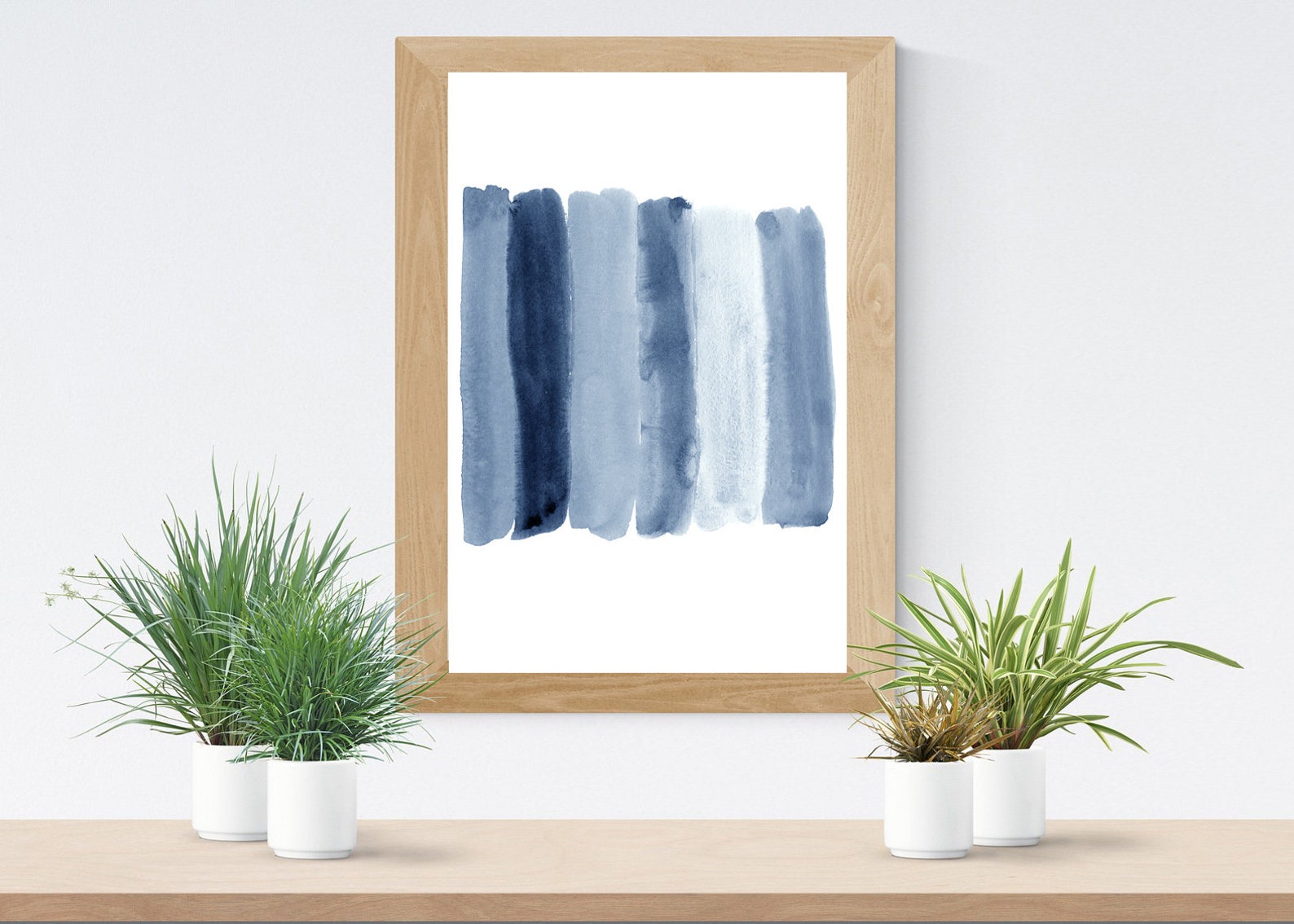 Printable Set of 2 Navy Blue Wall Art Minimalist Navy Blue - Etsy