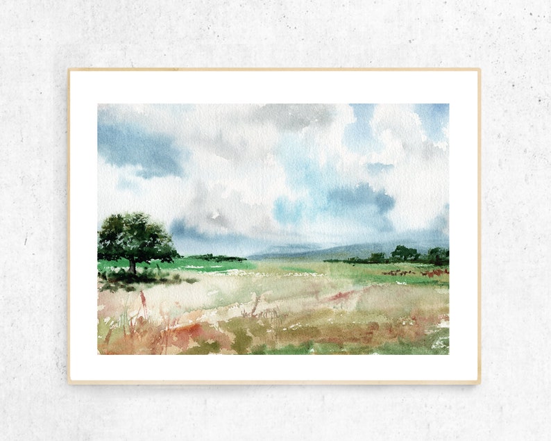 Large Abstract Mountains landscape printable art Landscape | Etsy