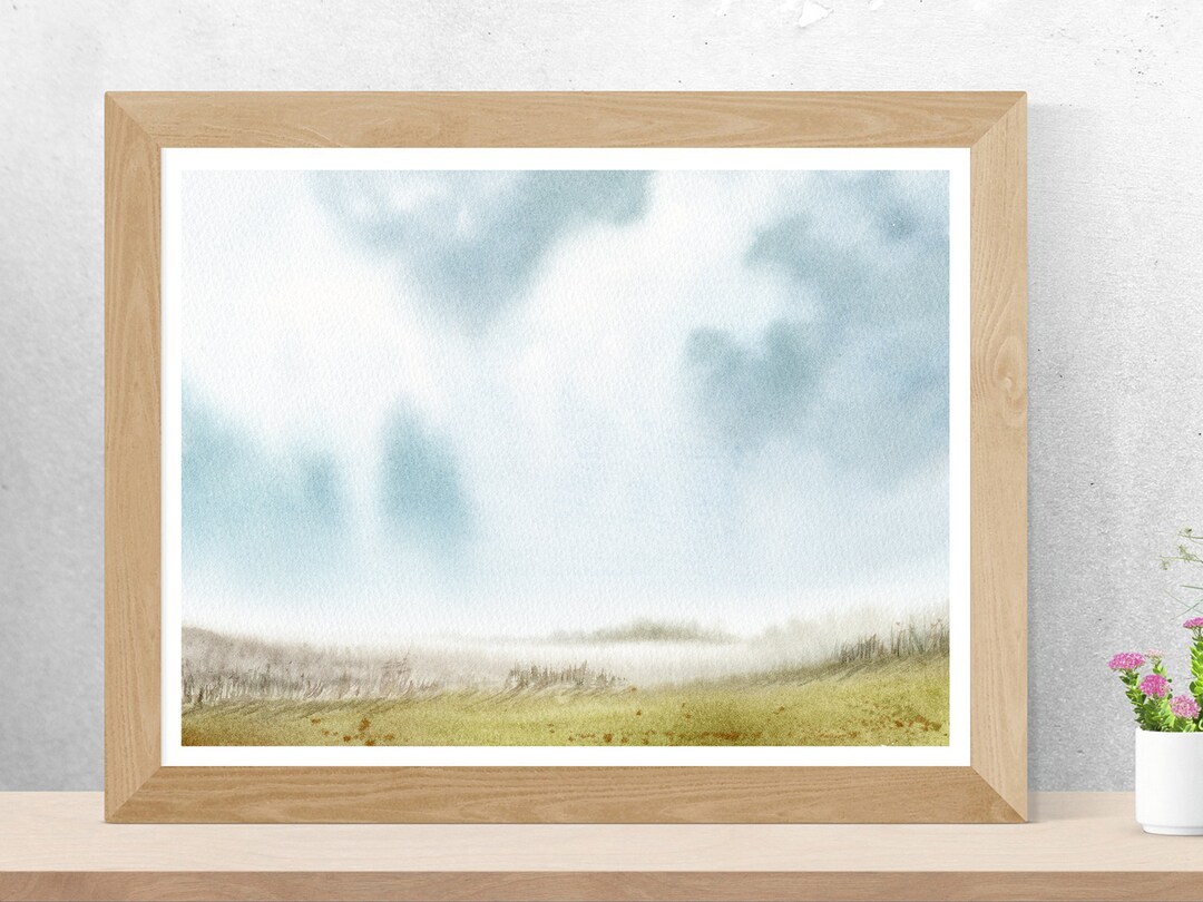 Abstract Watercolor Landscape Printable Art Watercolor Sky - Etsy